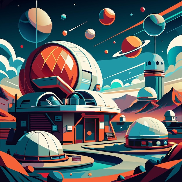 RetroFuturistic Space Observatory