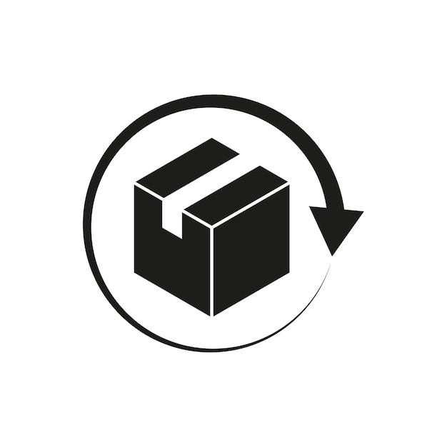 Return box icon delivery shipping concept for graphic design logo web site social media mobile app Vector illustration