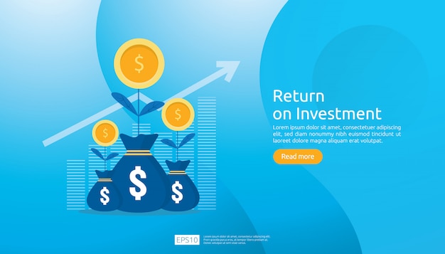 Return on investment ROI web template