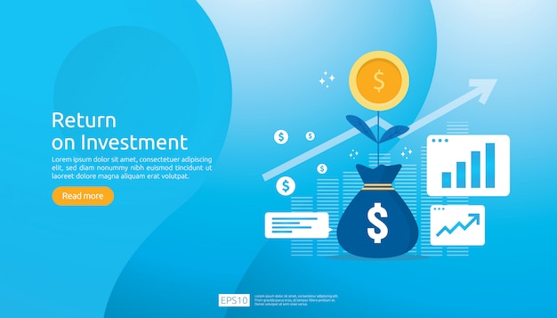 Return on investment ROI web template