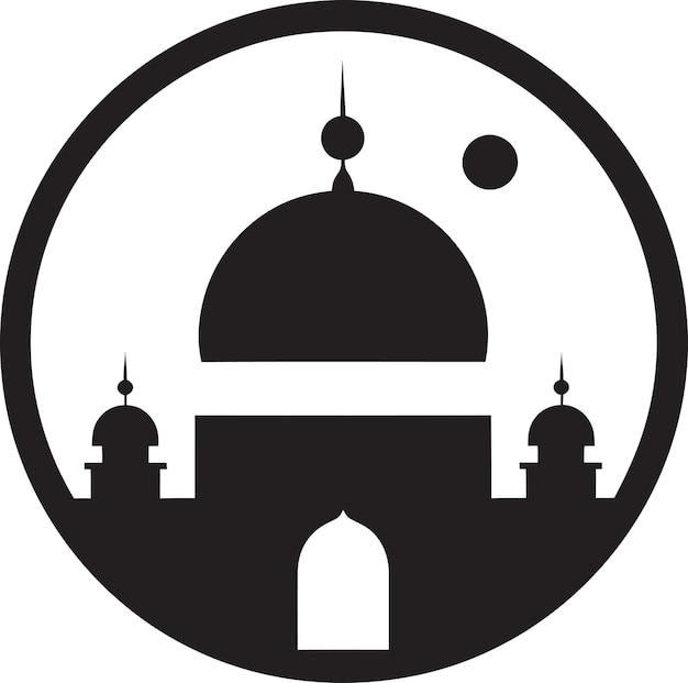 Reverent Rise Mosque Emblematic Design Divine Dimensions Iconic Mosque Vector