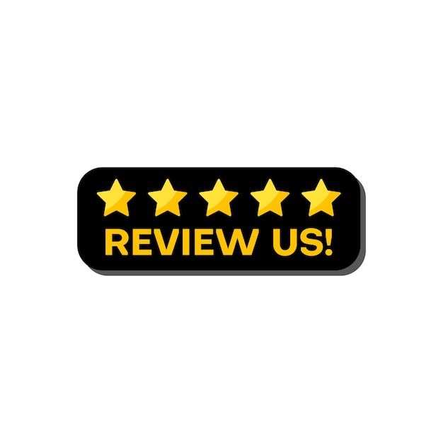 Review us User rating concept Review and rate us stars Business concept Vector illustration