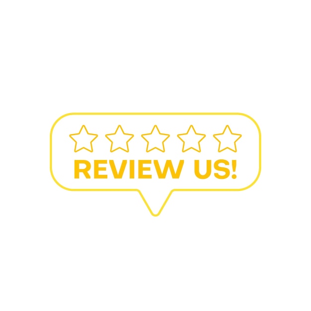 Review us User rating concept Review and rate us stars Business concept Vector illustration