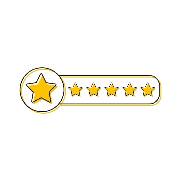 Review us User rating concept Review and rate us stars Business concept Vector illustration