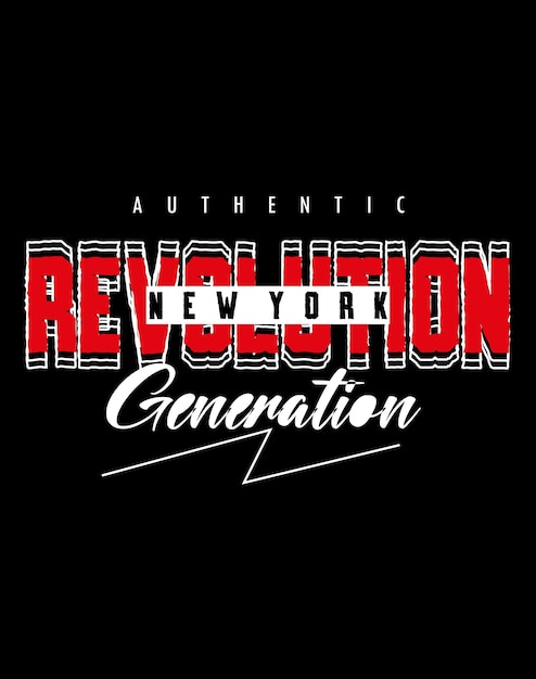 Revolution typography for t shirt design premium vector