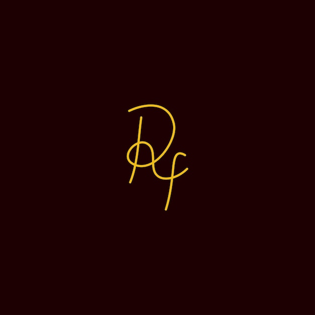 Rf Initial signature logo vector design