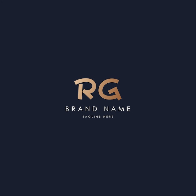 RG creative and modern vector logo design