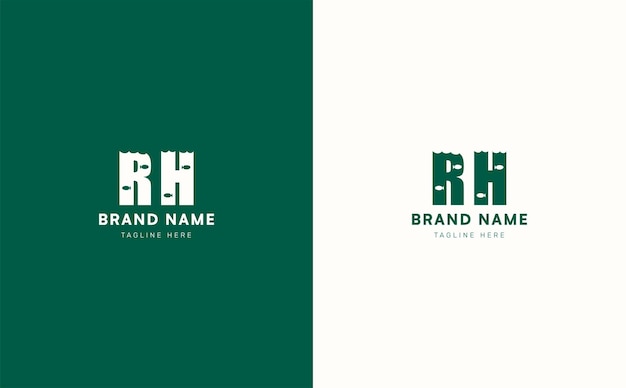 Vector rh letters vector logo design