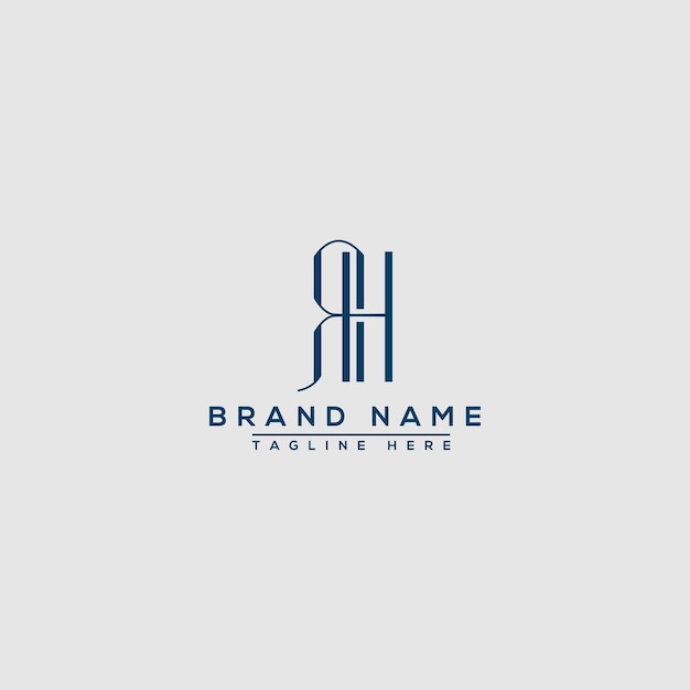 RH Logo Design Template Vector Graphic Branding Element