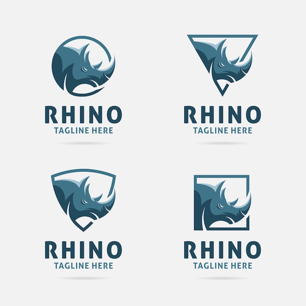 Rhino logo design with frames