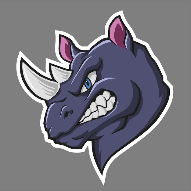 Rhino logo mascot vector