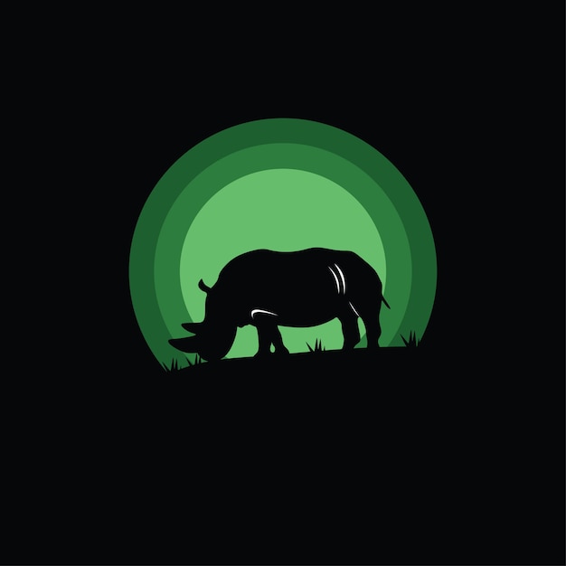 Rhino silhouette illustration