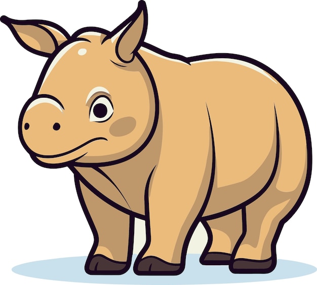 Rhino Vector Illustration for Virtual RealityRhino Vector Art for AR Experiences