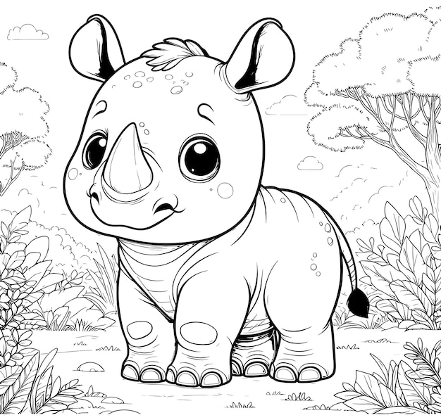 Rhinoceros coloring page