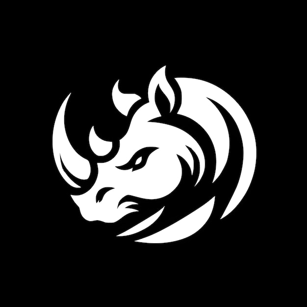 Rhinoceros Logo Black and White