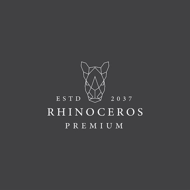 Rhinoceros logo icon design template vector illustration