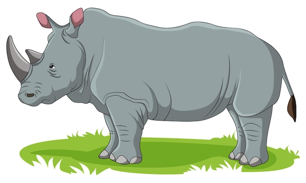 Rhinoceros standing on grass