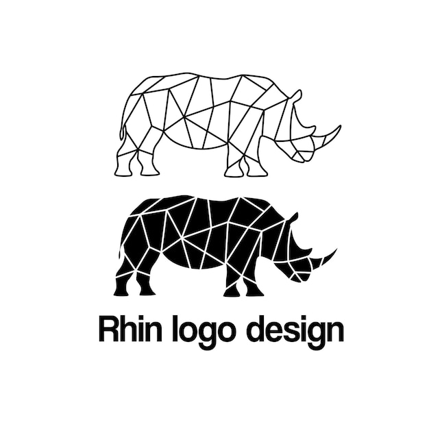 Rhinoceros vector logo design