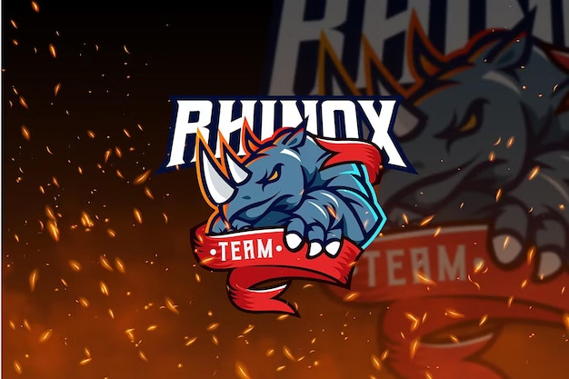 Rhinox Team Rhino Mascot amp Esport Logo