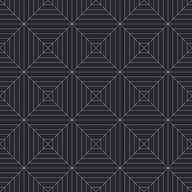 Rhombus Classic Geometric Outline Seamless Pattern Vector Abstract Background