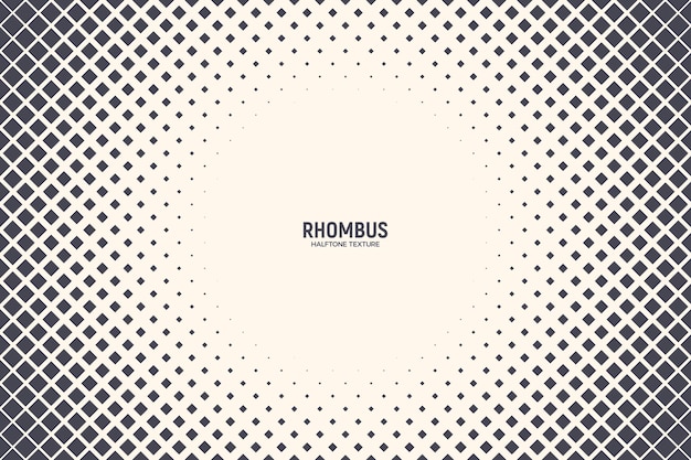 Rhombus Shapes Technology Abstract Geometric Background. Radial Composition Halftone Frame Rectangular Retro Simple Pattern. Minimal Style Dynamic Tech Wallpaper