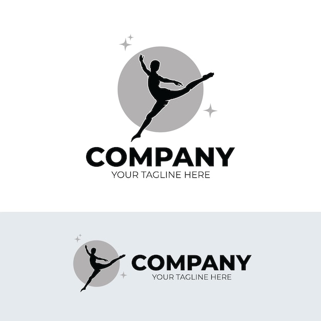 Rhythmic gymnastics logo design vector