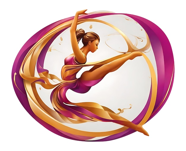 Rhythmic Gymnastics Sport Logo Design