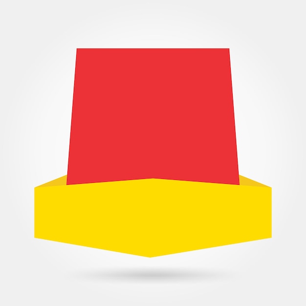 Ribbon Label Banner Red and yellow Design Template