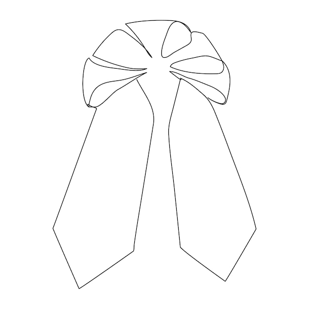 Ribbon line Singleline art continuous outline vector art drawing simple minimalist design