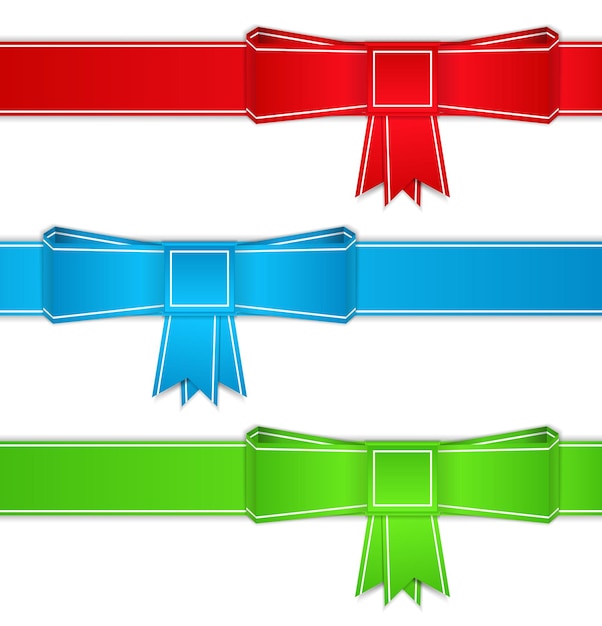 Ribbons with bows origami style