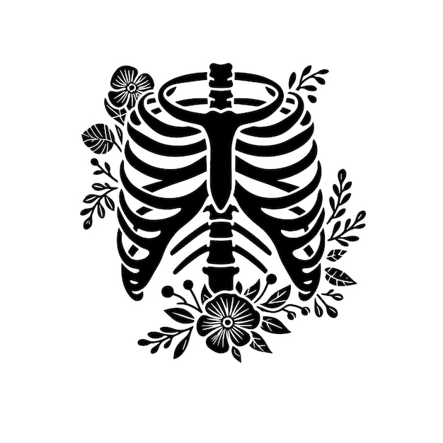 Ribcage Flowers Svg