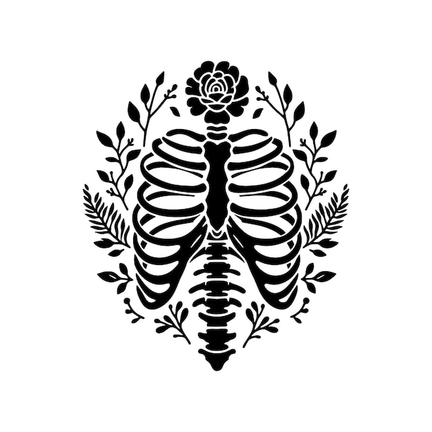 Ribcage Flowers Svg