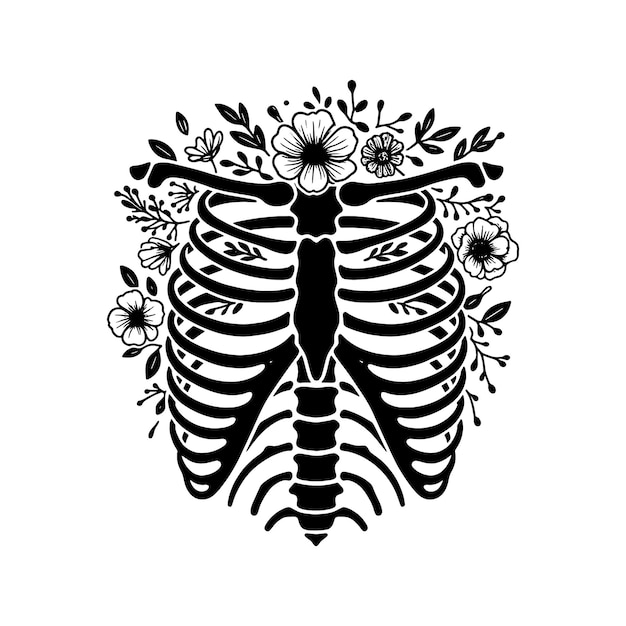 Ribcage Flowers Svg