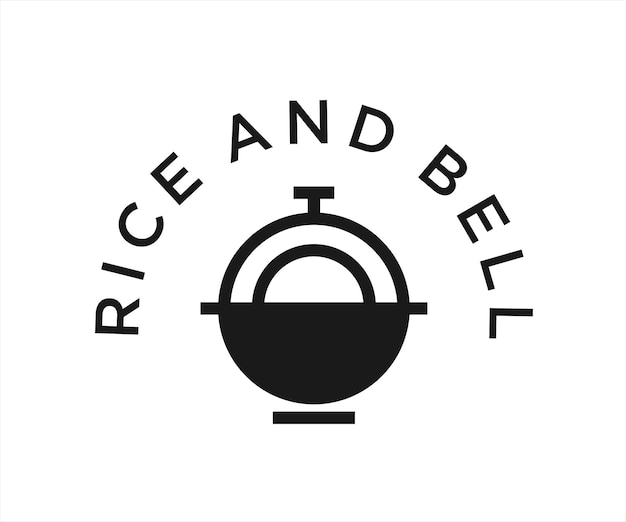 rice bell logo design vector illustration