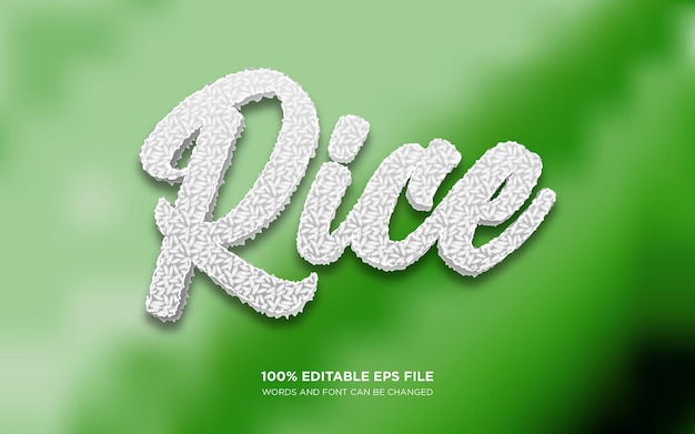 rice editable text style effect