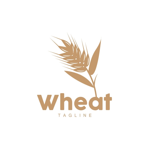 Rice Logo Farm Wheat Logo Design Vector Wheat Rice Icon Template Illustration