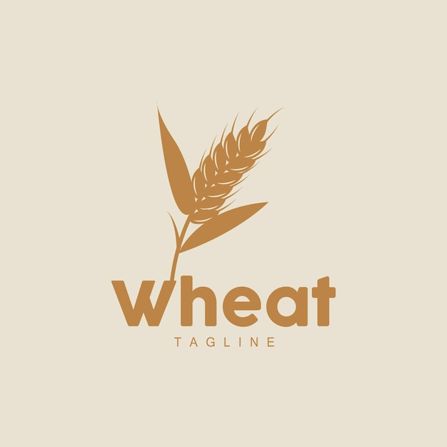 Rice Logo Farm Wheat Logo Design Vector Wheat Rice Icon Template Illustration