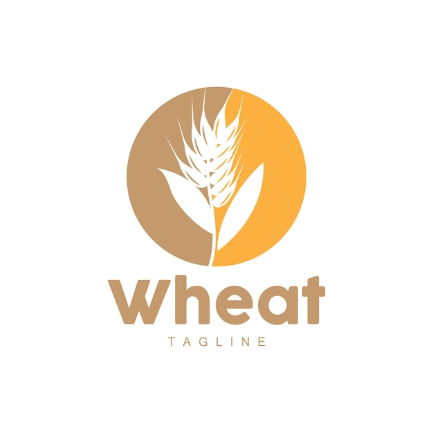 Rice Logo Farm Wheat Logo Design Vector Wheat Rice Icon Template Illustration