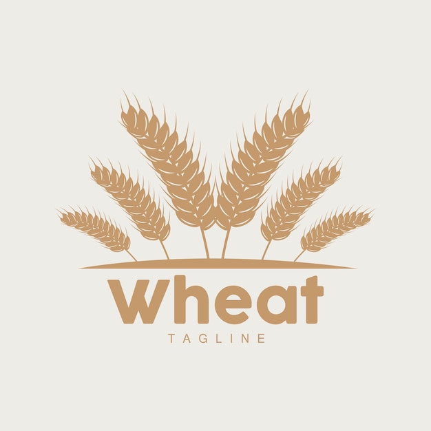 Rice Logo Farm Wheat Logo Design Vector Wheat Rice Icon Template Illustration