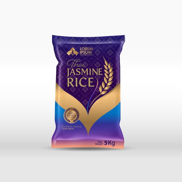 Rice Package Mockup Thailand food Products