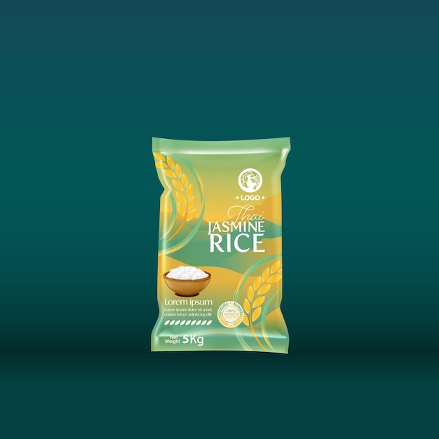 Rice Package Mockup Thailand food Products