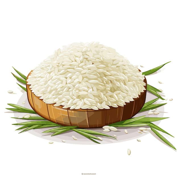 Rice vector on white background