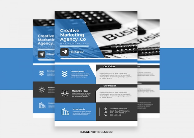 Rich Blue Creative Modern Colorful Presentation design Corporate Flyer