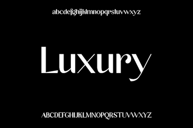 Rich Luxury Creative Vector Serif Alphabet Font Design