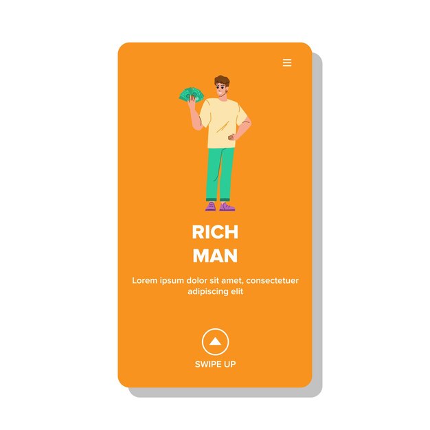 Rich man vector