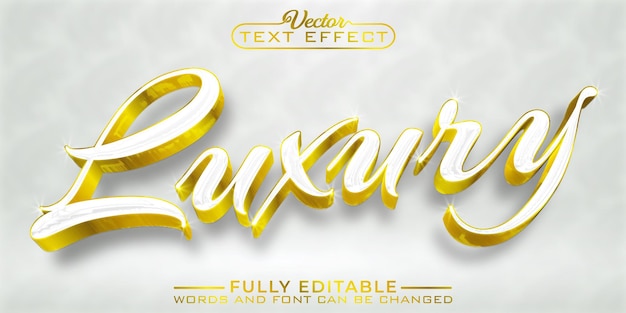 Rich Shiny Glitter Luxury Vector Editable Text Effect Template