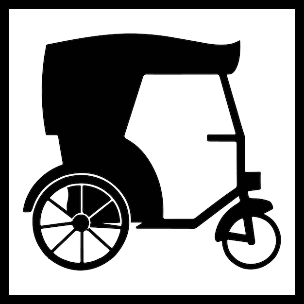 Rickshaw silhouette image