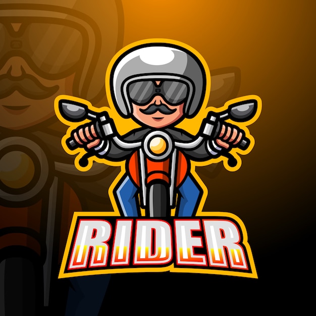 Rider mascot esport illustration