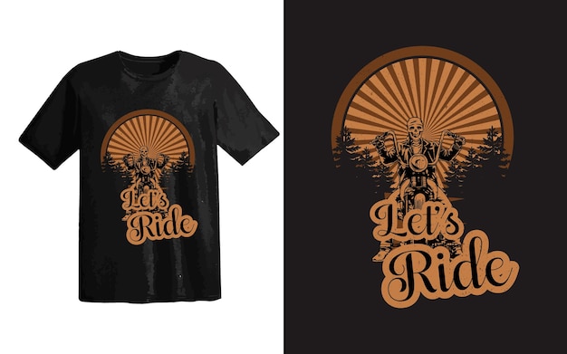 Riding Skull Tshirt design