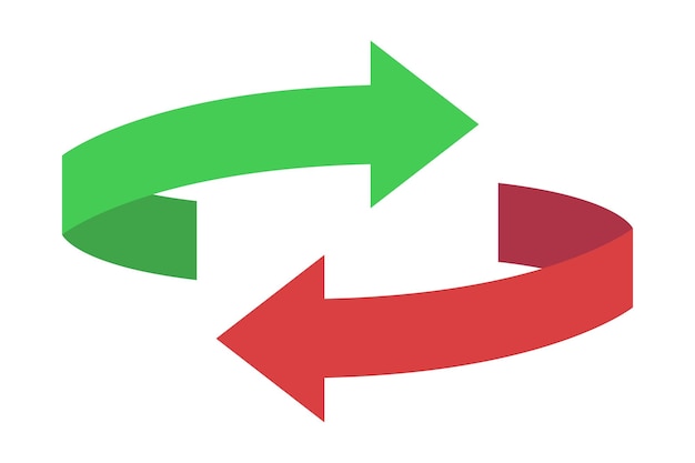 Right And Left Arrows Curved